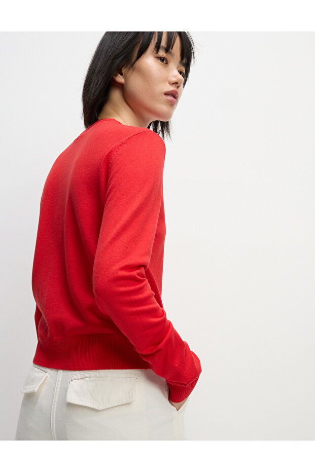 Bisiklet Yaka Düğmeli Hırka - 3