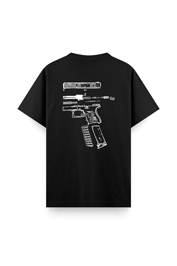 Glock Back Printed Crew Neck Men's Tshirt - 1