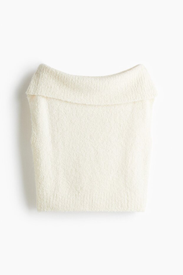 Omuzları Açık Triko Üst - 1