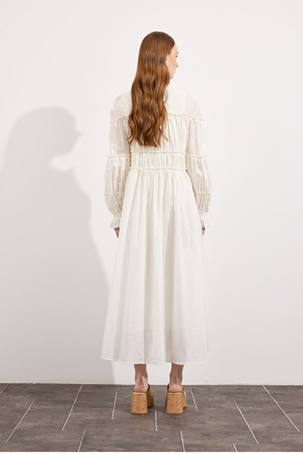 Daisy Vual Elbise Ekru - 7