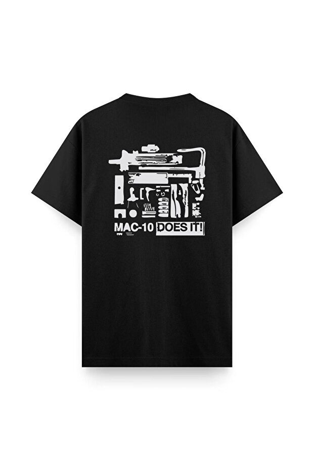 تيشيرت رجالي برقبة دائرية مطبوعة من Mac 10