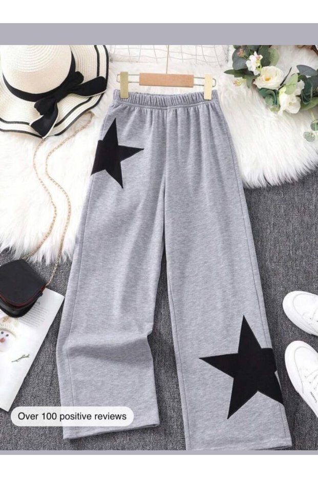 Star Printed Pocketless Women's Tracksuit New