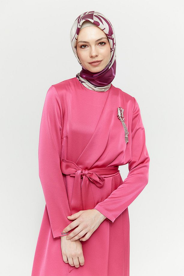 Drapeli Davet Elbise - 5