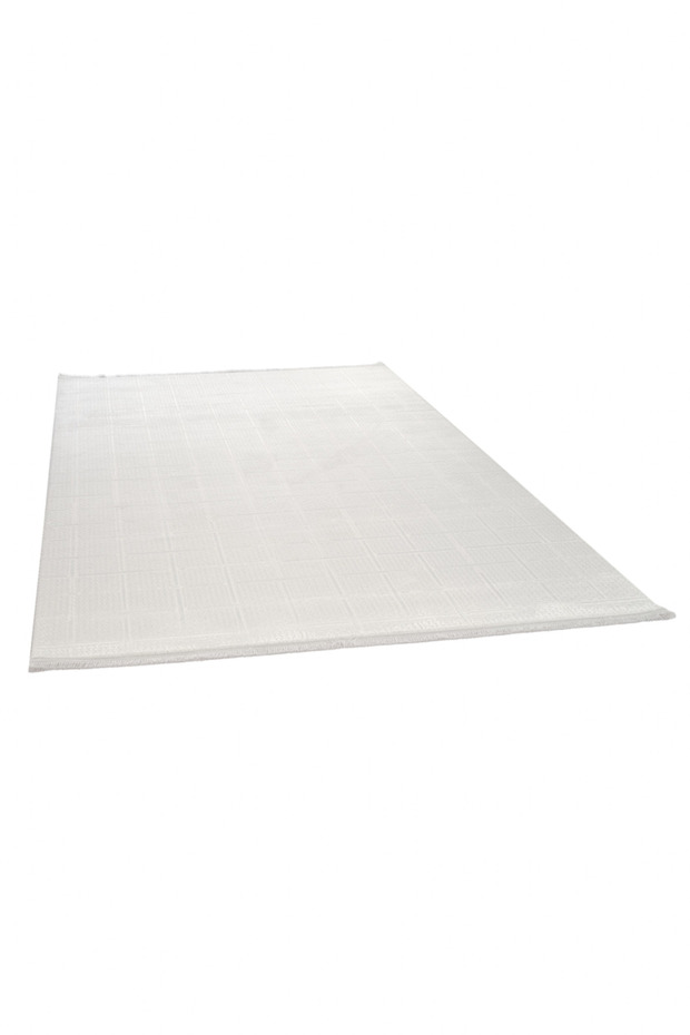 Halı Safran 8131 Ekru Yumuşak Dokulu Düz Desenli Dokuma Modern Kaliteli Şık Halı - 4