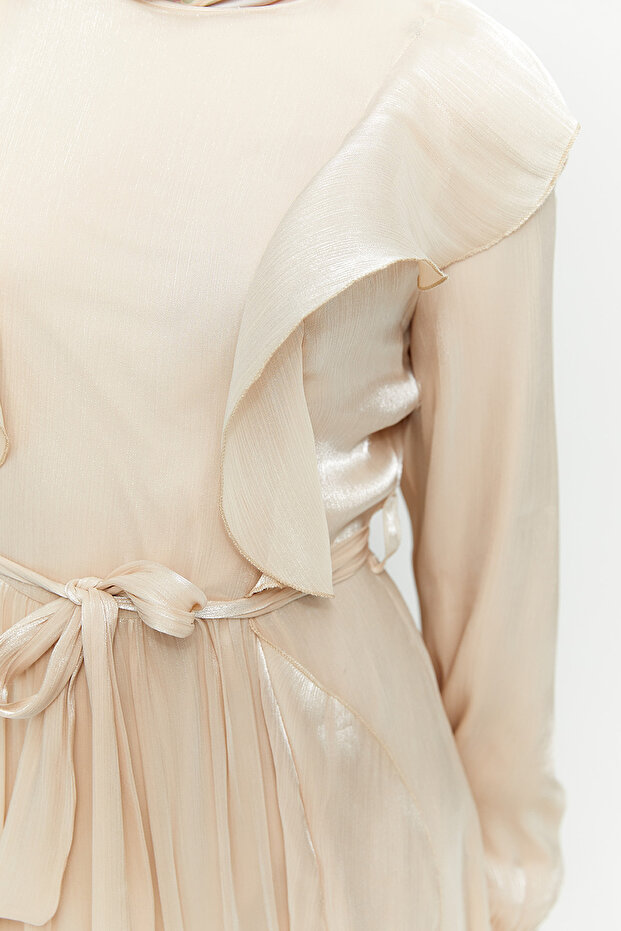 Volan Detaylı Elbise - 6