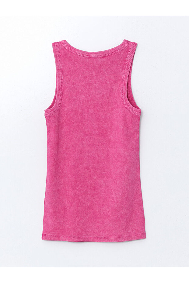 Pembe Bisiklet Yaka Kadın Atlet - 7