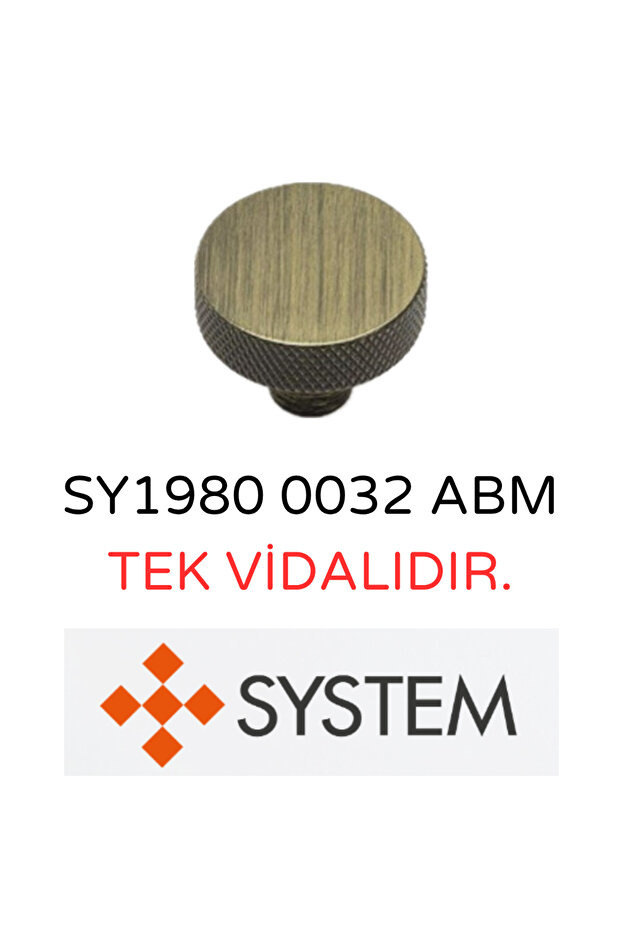 SY1980 0032 ABM ANTİK SARI Renkli Modern Tekli Kulp - 1
