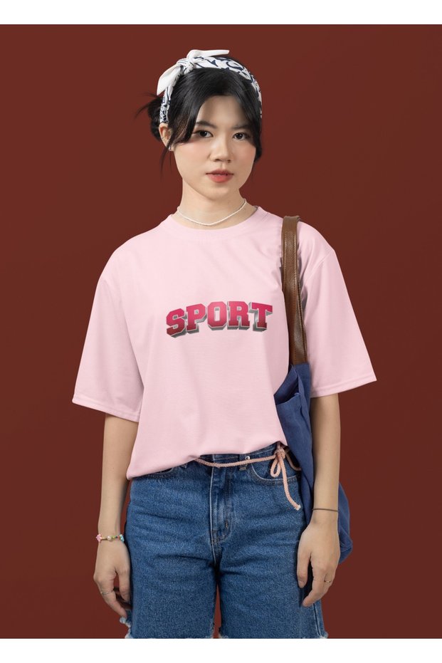 Men/Women Sport Transfer Printed Round Neck Short Sleeve T-Shirt
