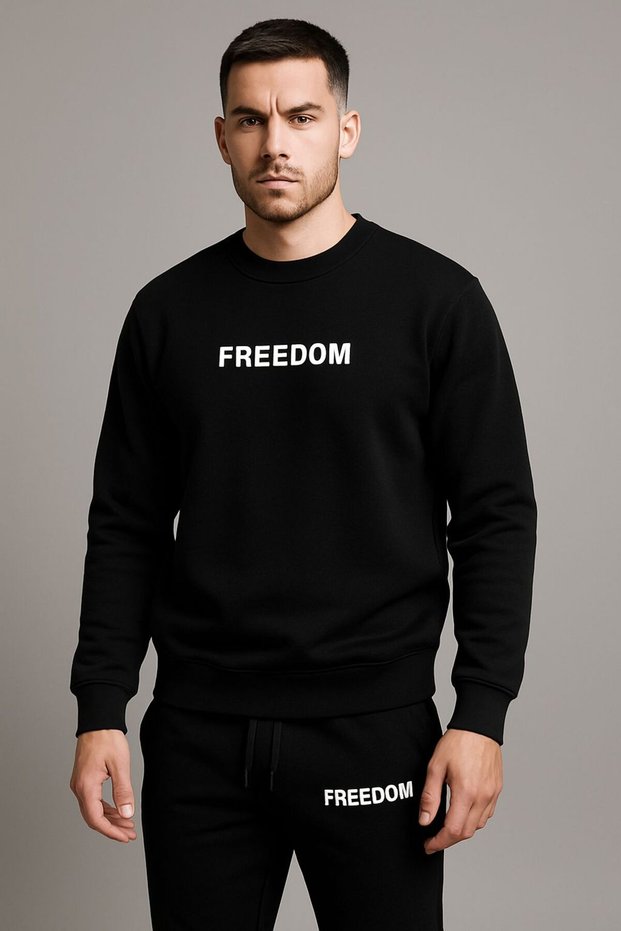 Men's Winter Zero-Collar Tracksuit Set