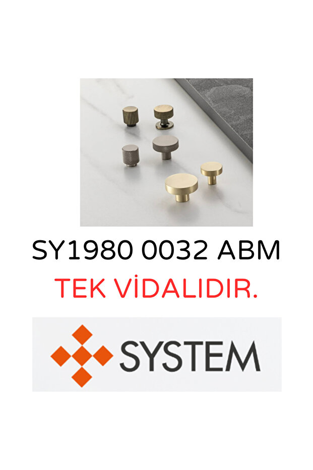 SY1980 0032 ABM ANTİK SARI Renkli Modern Tekli Kulp - 4