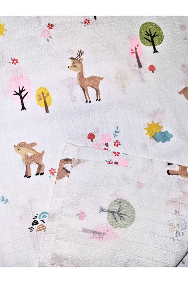 Geyikli Müslin Battaniye - 2