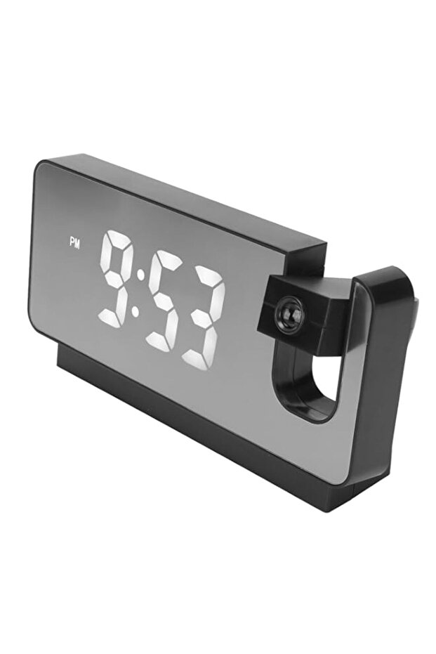 Digital projection alarm clock with 180 degree projection light and usb charging port | digital projection alarm clock with 180 degree display time date