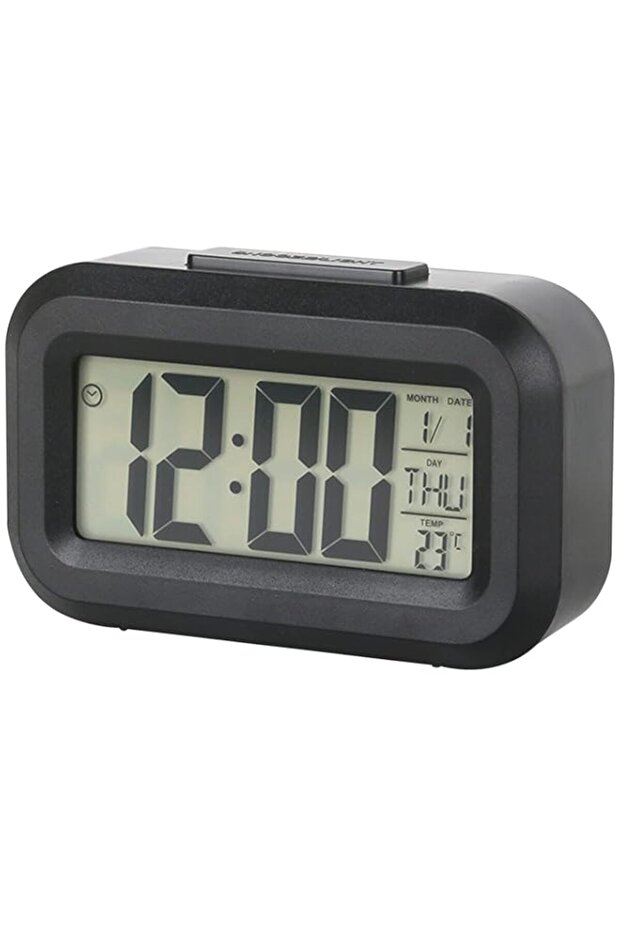 Toguma Small Digital Alarm Clock Large Display Bedside Clock with Luminous Temperature Calendar, Ba - 1