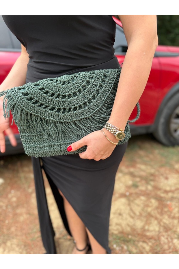 حقيبة كلاتش Wl من القش - 2