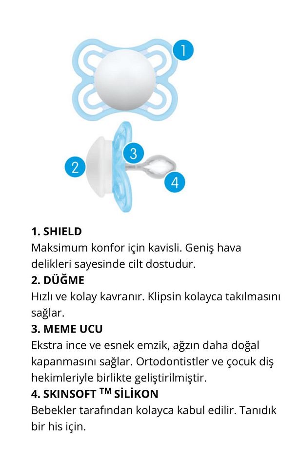 Perfect l Emzik 2'li Set I Sterilize Kutuda I 0-6 Aylık I Kuş/Kelebek - 4