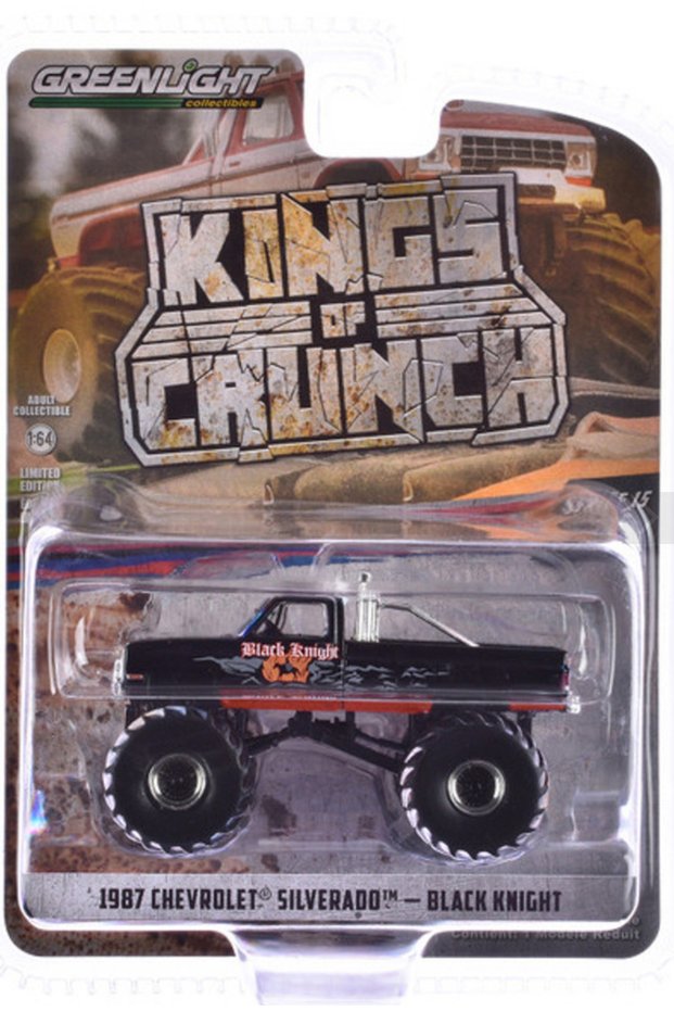 1:64 Kings of Crunch 1987 Chevrolet Silverado Black Knight Limited Edition