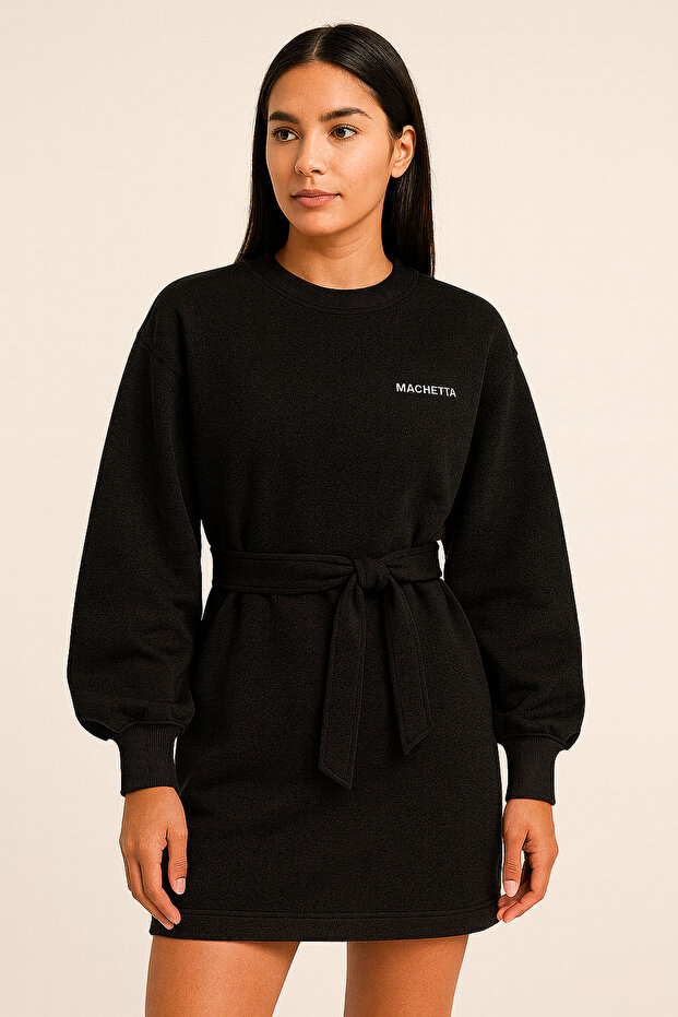 Women's Balloon Sleeve New Season Mini Dress Sweatshirt