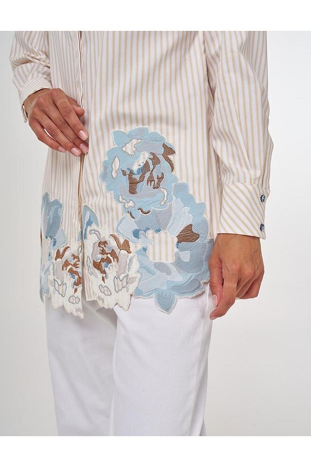 Nakış Aplikeli Pamuklu Tunik - 4
