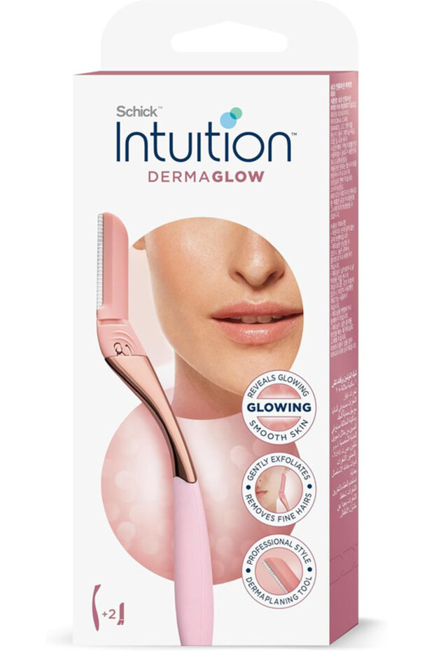 Dermaglow Facial Razor -Dermaplanning Tool-removes Fine Hairs- With 1 Razor & 2 refills