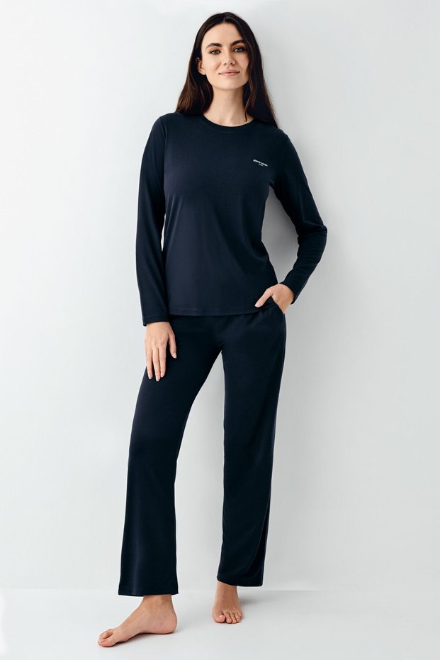 Women's Navy Blue Pajama Set