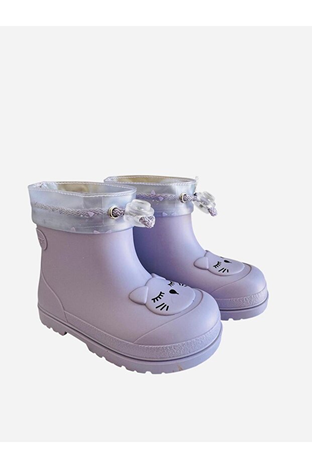 W10322 Mendi Gato/Cat Kids Rain Boots Lilac