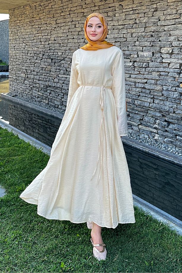 Maréa Parçalı Elbise - Sarı - 2