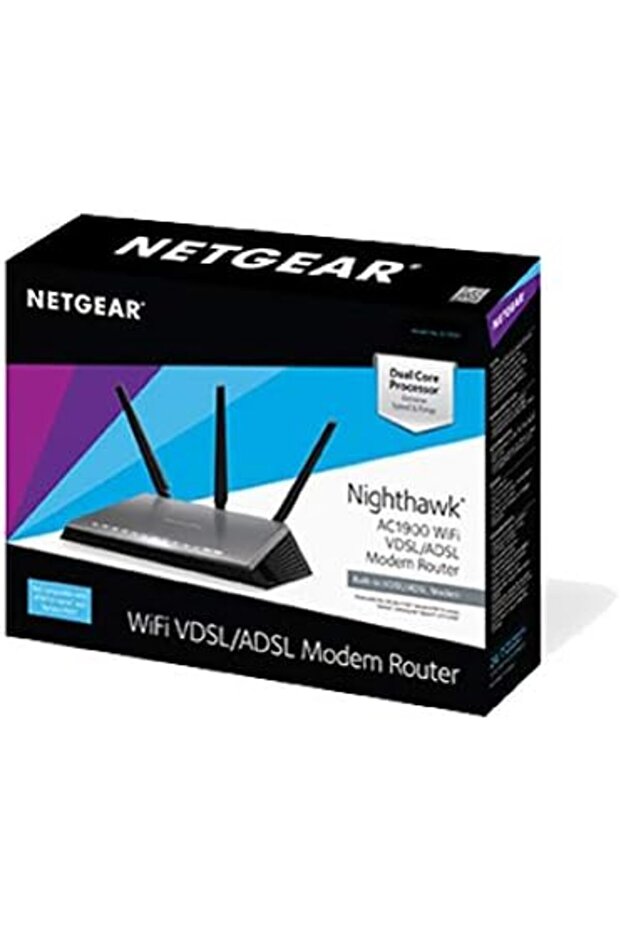 جهاز توجيه مودم لاسلكي ثنائي النطاق D7000-200UKS Nighthawk AC1900