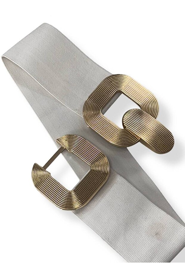 Kadın gold tokalı elastik bel kemeri korse - 2