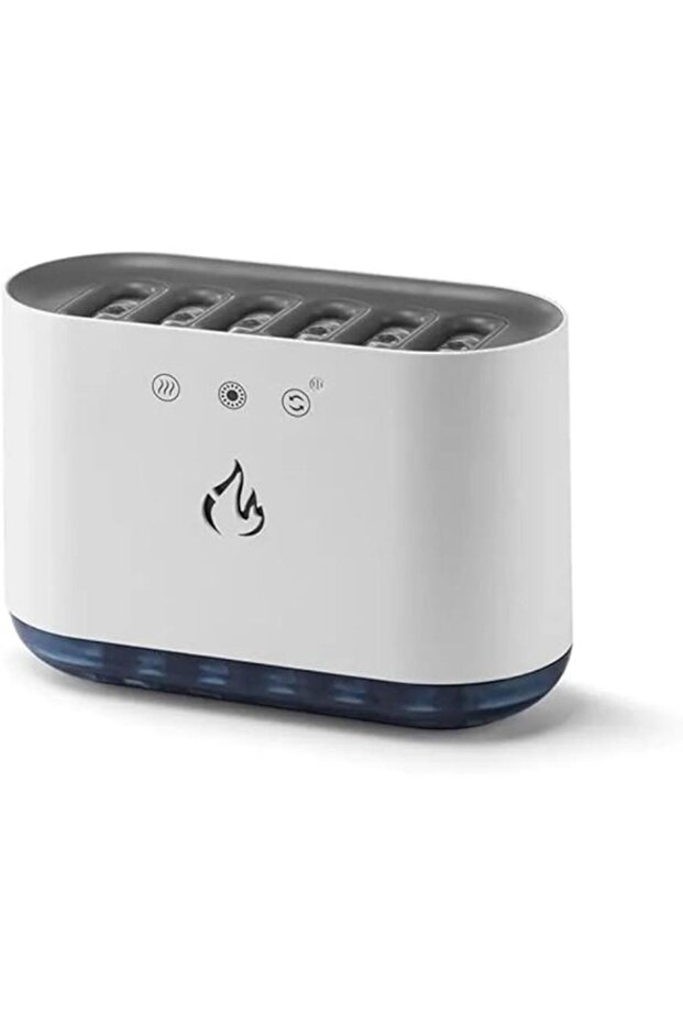 3D flame-effect aroma diffuser & cool mist humidifier—LED fire lamp creates a cozy, soothing vibe.