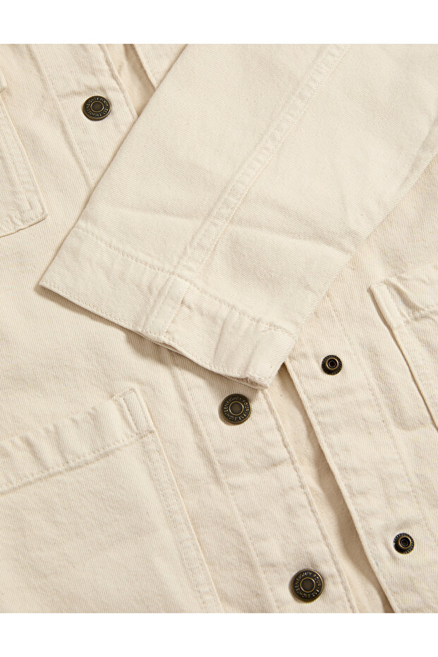 Kemerli Denim Ceket - 6