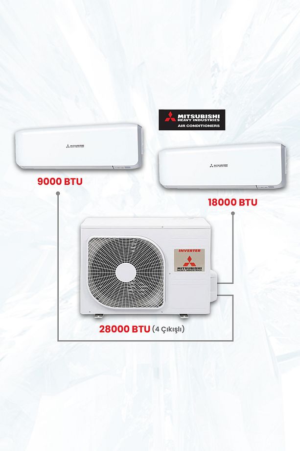 Multi Klima Sistemi 9000+18000 BTU İÇ 28000 DIŞ - 1