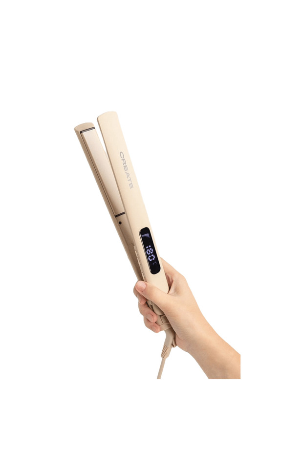 Placă de îndreptat părul, CREATE, Ceramic Styler Slim, bej - 1