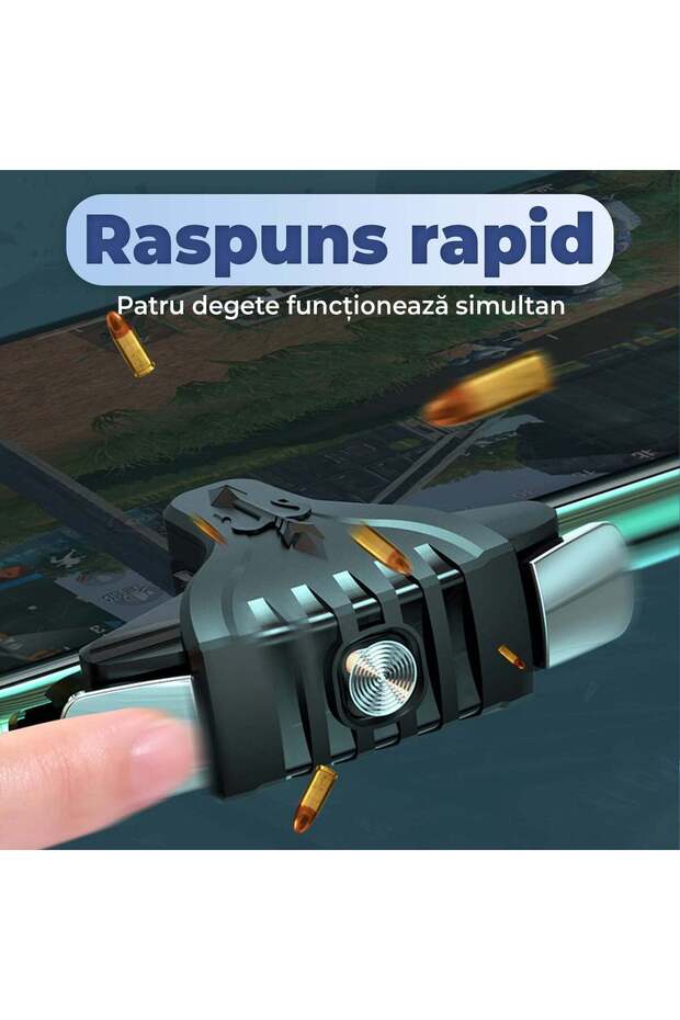 Gaming triggers for phone, tablet, 4 buttons based on impulse Compatible with PUBG, Fortnite, Call o - 3