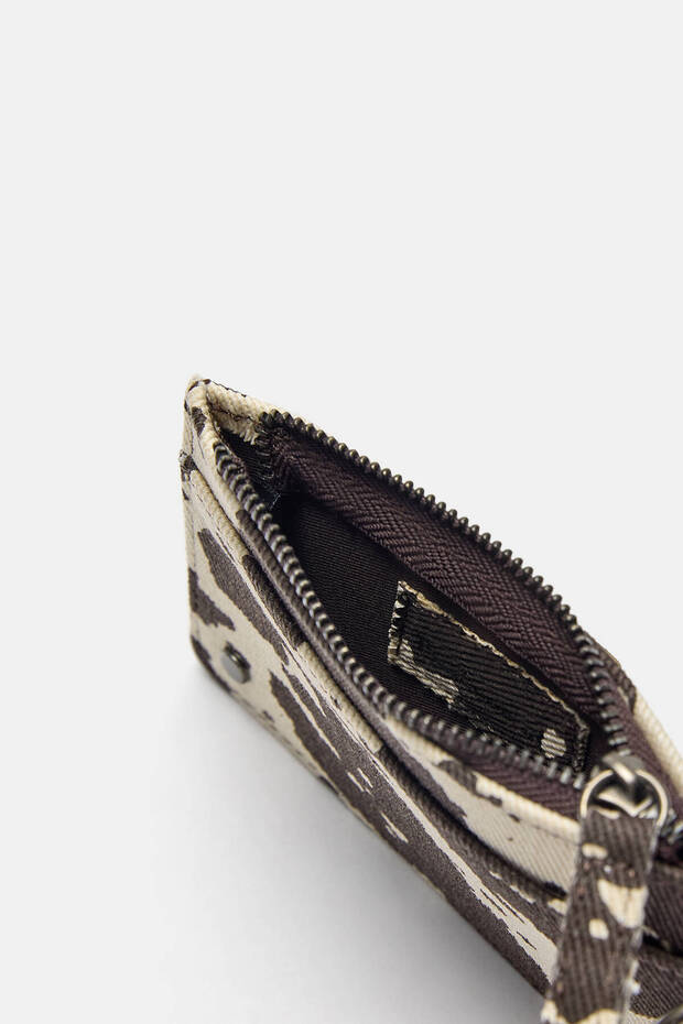 İnek desenli kanvas kartlık - 2