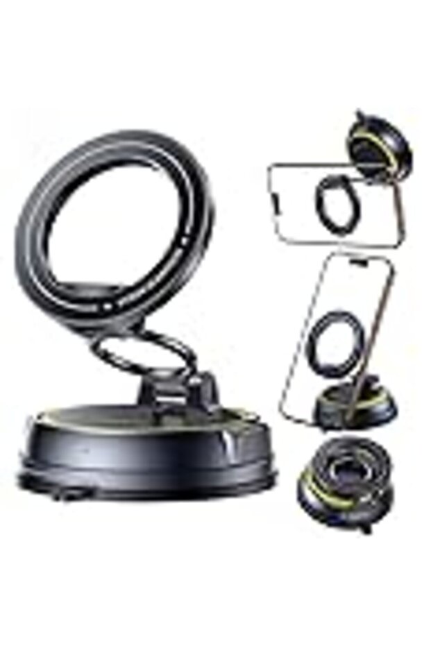 PrimeTrip VC2 Magnetic Car Mount, 35N Strong Grip, 720° 3-Axis Adjustment, MagSafe Car Phone