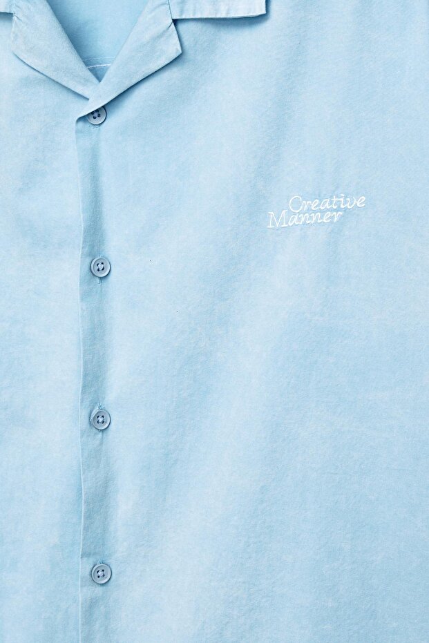 Yıldız nakışlı gömlek - 7