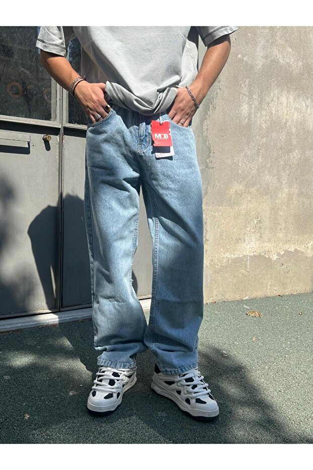 Men's New Season Blue Baggy Trousers