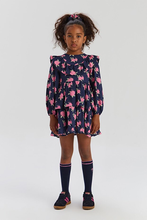 BG Store Kız Çocuk Desenli Elbise - 1