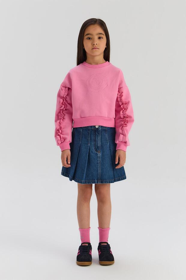 BG Store سويت شيرت وردي للفتيات