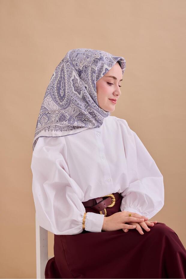 Twill İpek Eşarp 11476-11 - 6