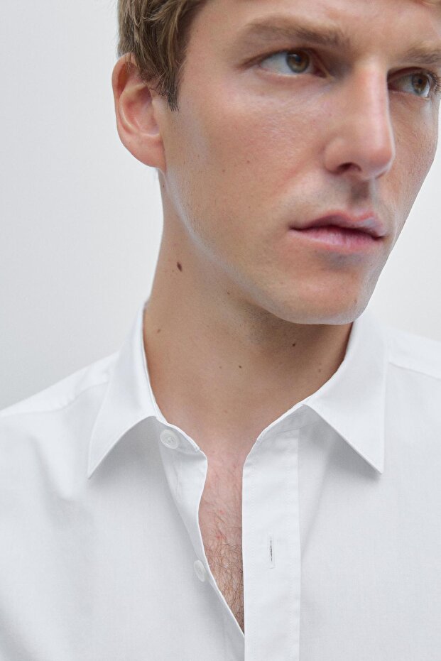 Regular fit poplin gömlek - 4