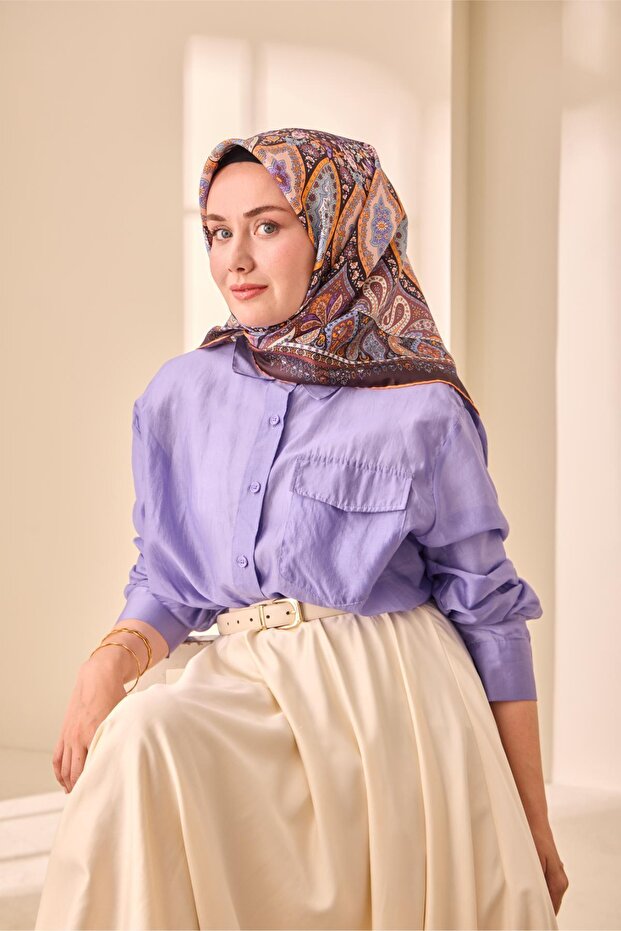 وشاح حرير تويل 11476-25
