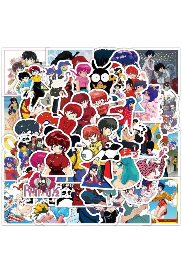 50Pcs 50pcs Ranma 1/2 Anime Stickers Ranma Akane Cartoon Sticker Aesthetics Laptop Luggage Ph