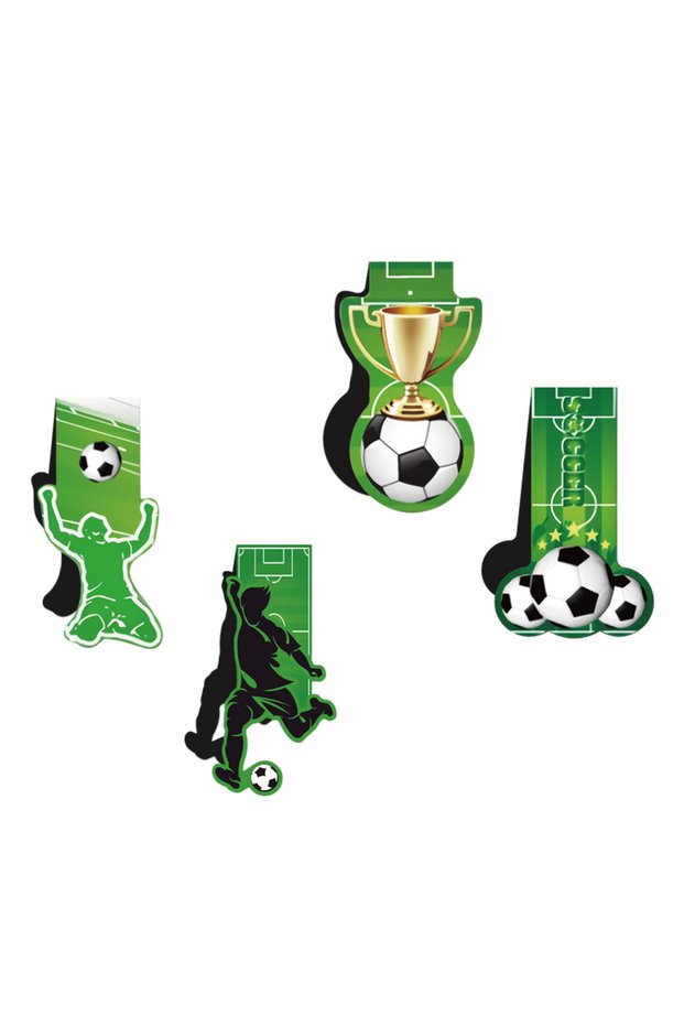 4pcs 4pcs Football Magnetic Bookmarks Sports Football Bookmarks Book Marker Clip Planner Bookmark Cl