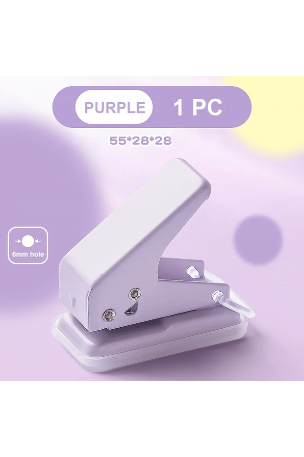 B Mini Hole Punch 1 Hole Cute Paper Punch Portable Round Hole Puncher Paper Cutter Kawaii Office Sc.