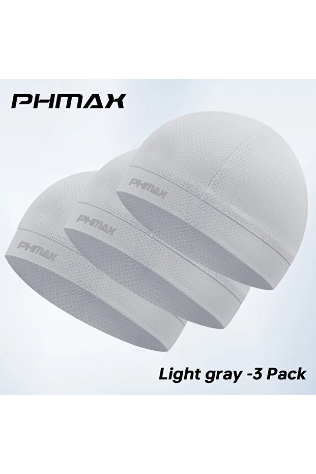 مجموعة من 3 قبعات PHMAX Ice Silk لركوب الدراجات مصنوعة من شبكة تسمح بمرور الهواء مع حماية من أشعة الشمس UPF50+ وقبعات رياضية صيفية رقيقة وسريعة الجفاف