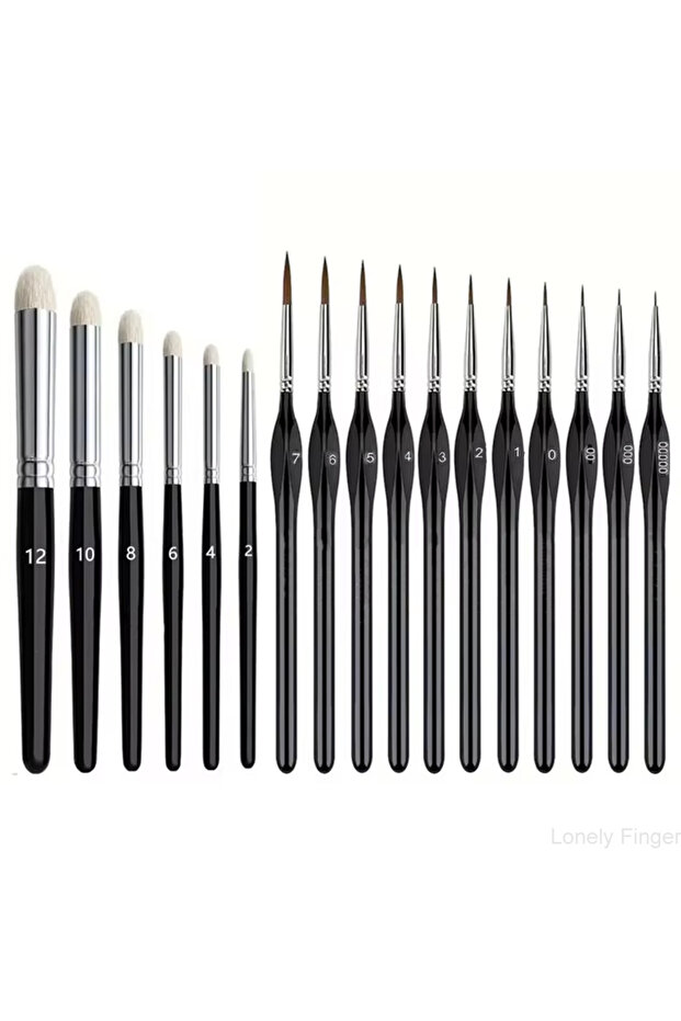 17Pcs ALL 3/6/11/17Pcs Drybrush Set, Miniature Painting Brushes for Advanced And Professional Art fo