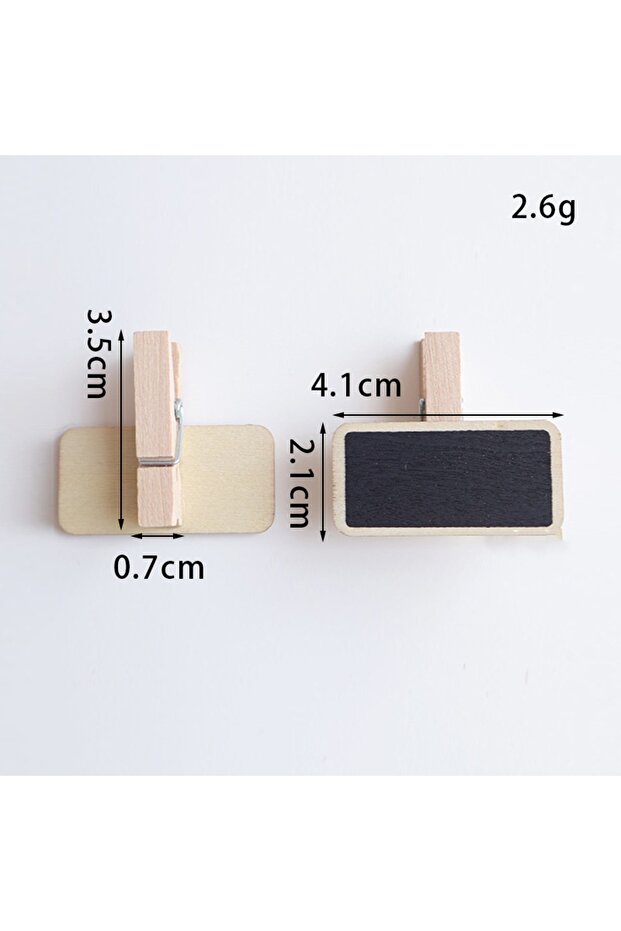 JZHB-10PCS Bview Art 10pcs Mini Wooden Chalkboard Clip - Price Tag Display Holder & Memo Note Clamp