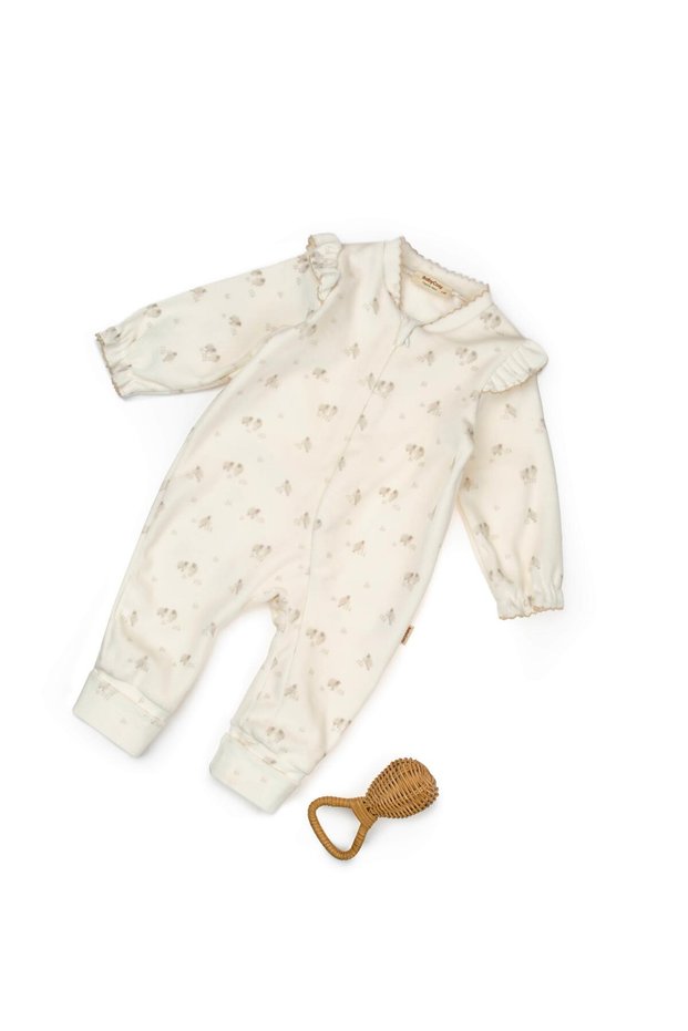 Baby Long Sleeve Velvet Jumpsuit 100% Organic Cotton - Newborn - Csy8033