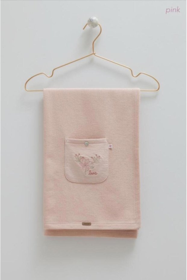 Caramel Soft Style Girl Knitwear Looked Combed Cotton Blanket